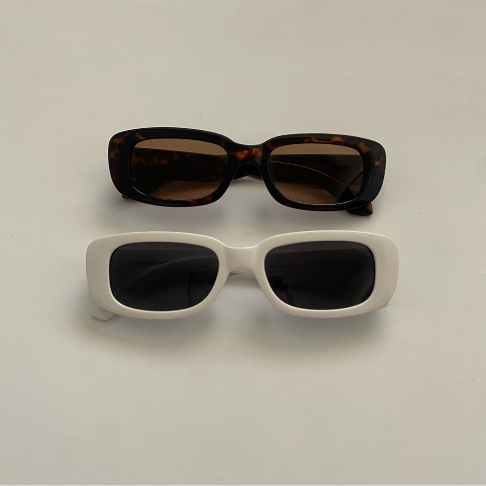 Stylish Black and White Sunglasses Set